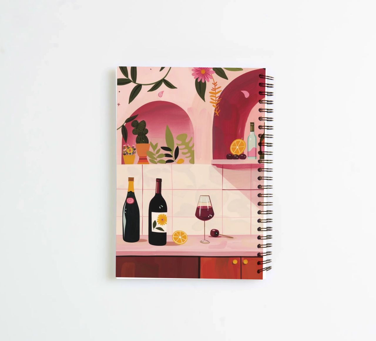 Time for WIne spiral notebook by Gypsy Galleria