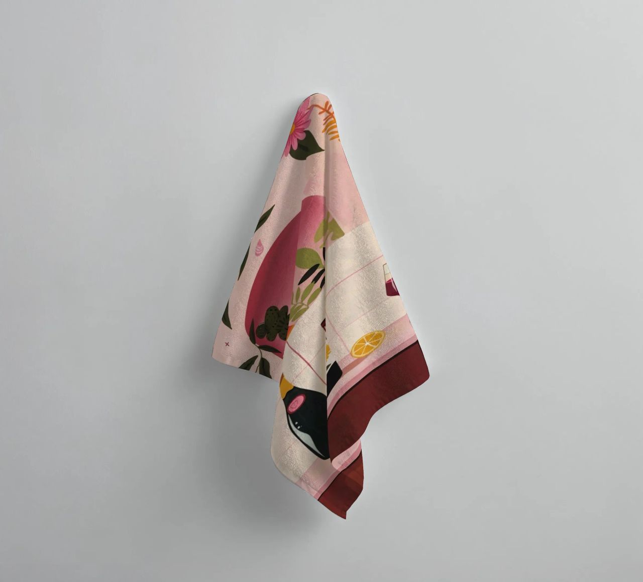 Time for WIne towel by Gypsy Galleria