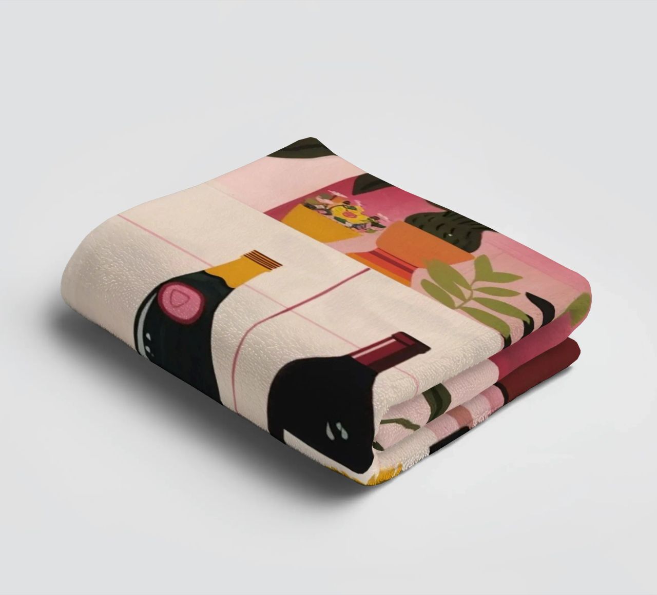 Time for WIne towel by Gypsy Galleria