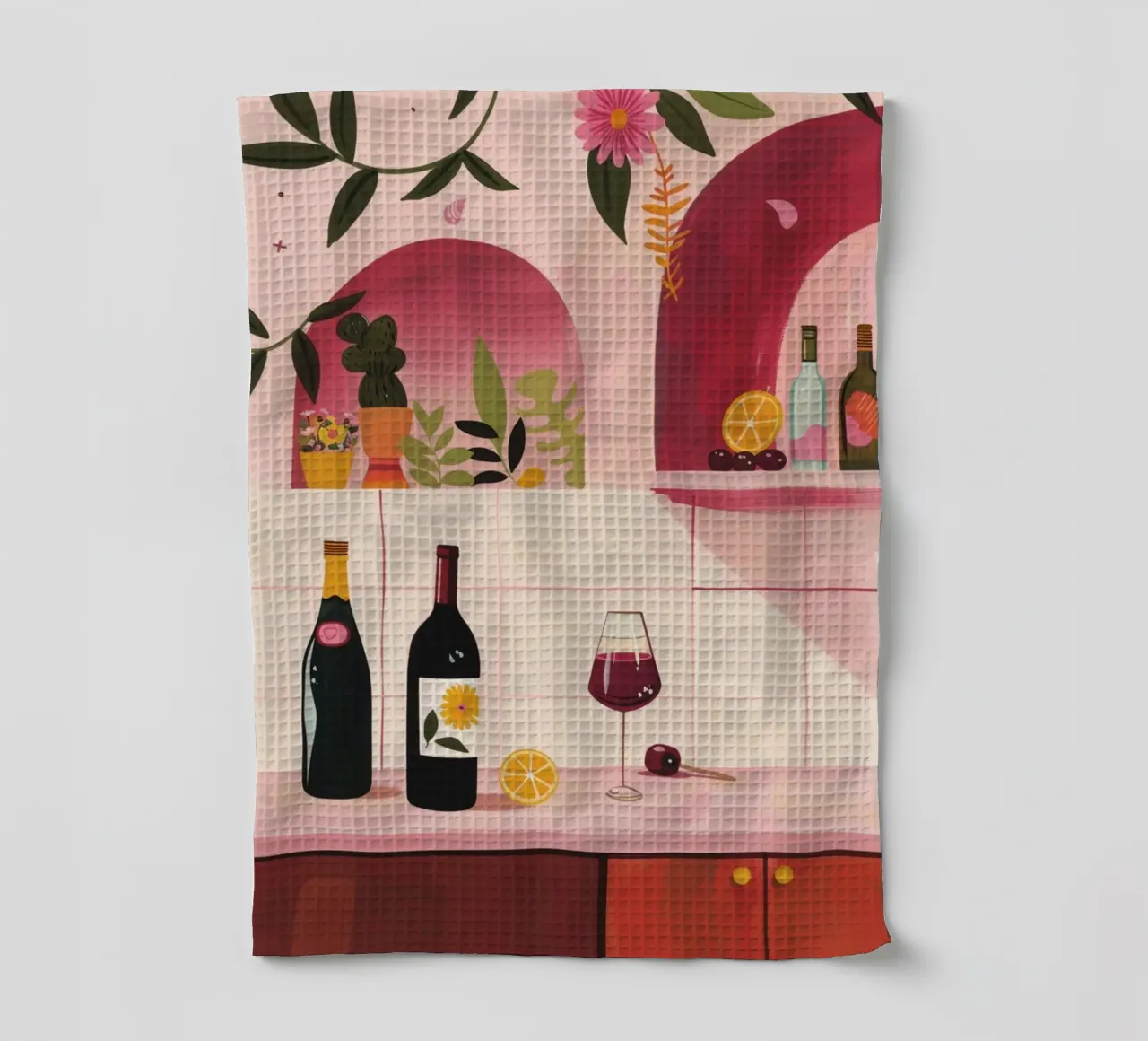Time for WIne torchon de Gypsy Galleria