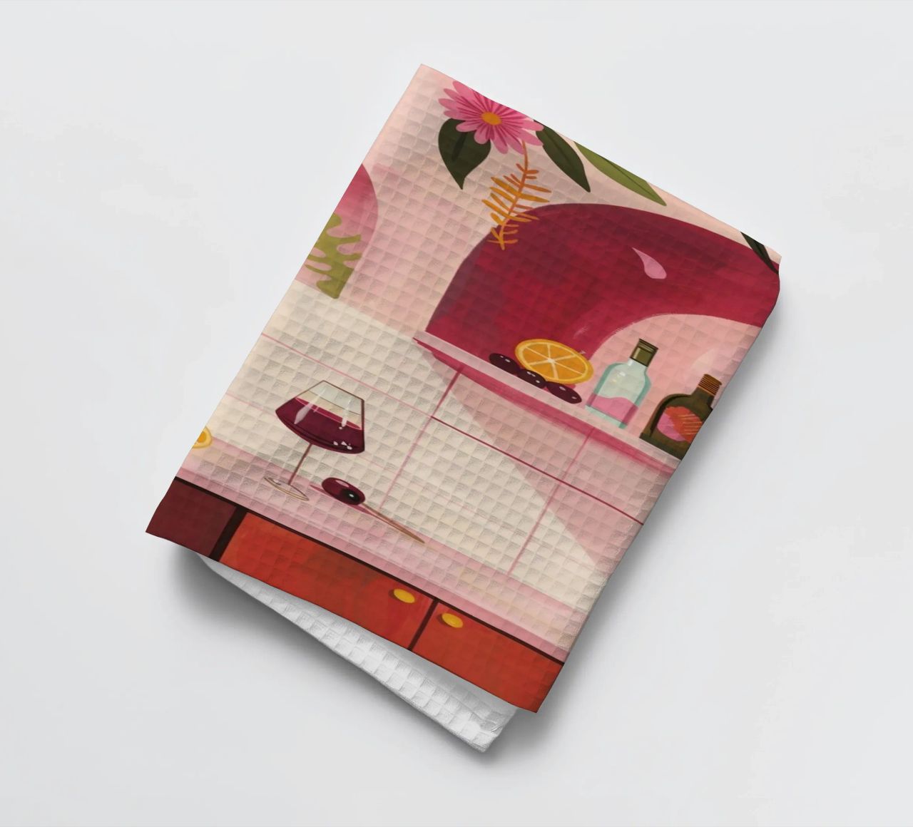 Time for WIne tea towel by Gypsy Galleria