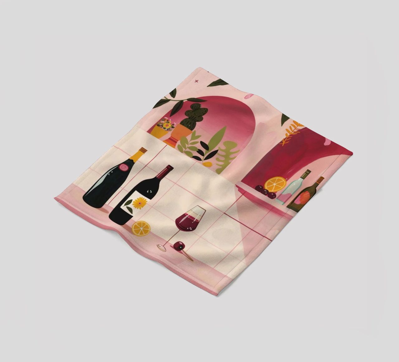 Time for WIne fleece blanket by Gypsy Galleria