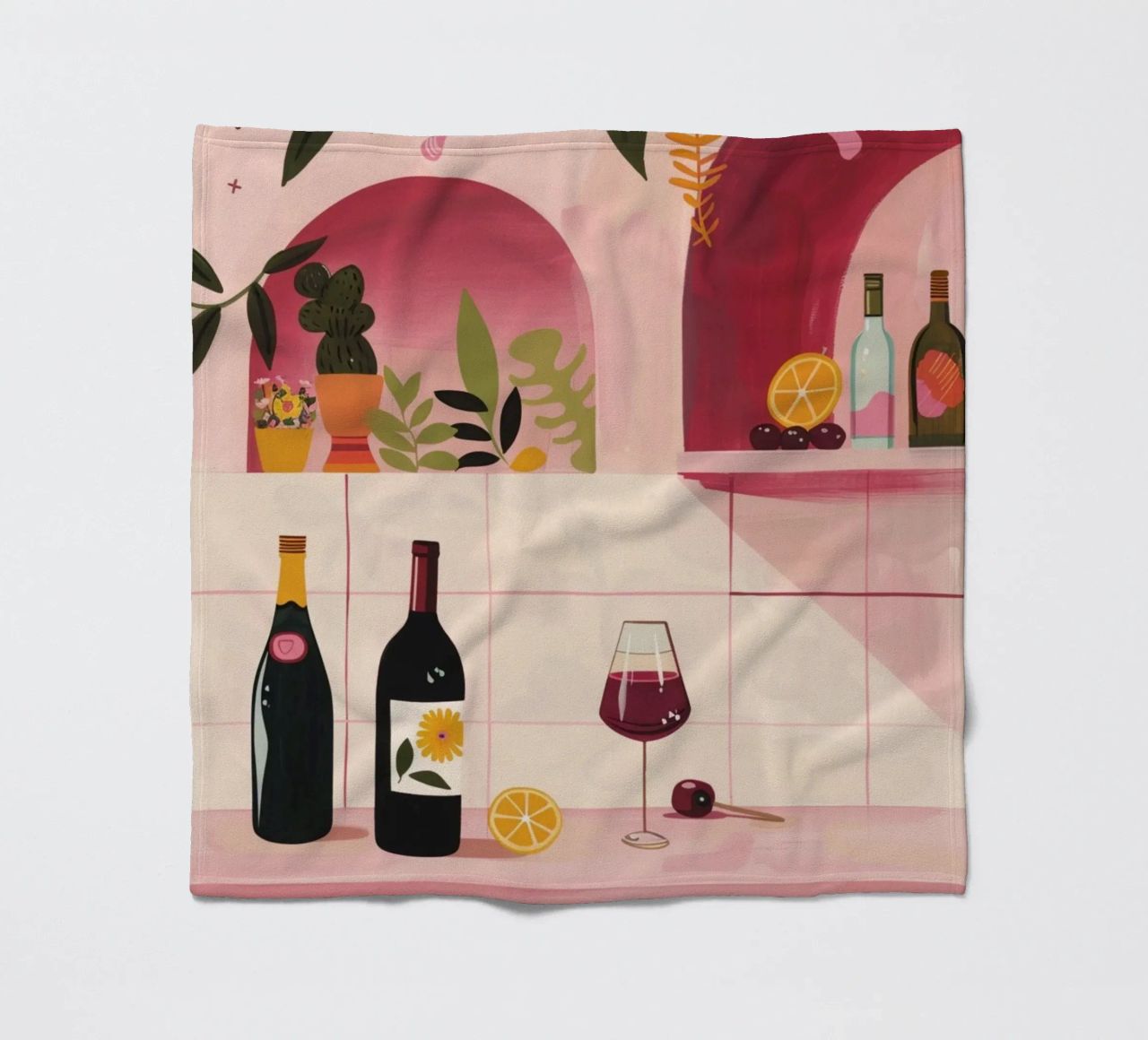 Time for WIne fleece blanket by Gypsy Galleria