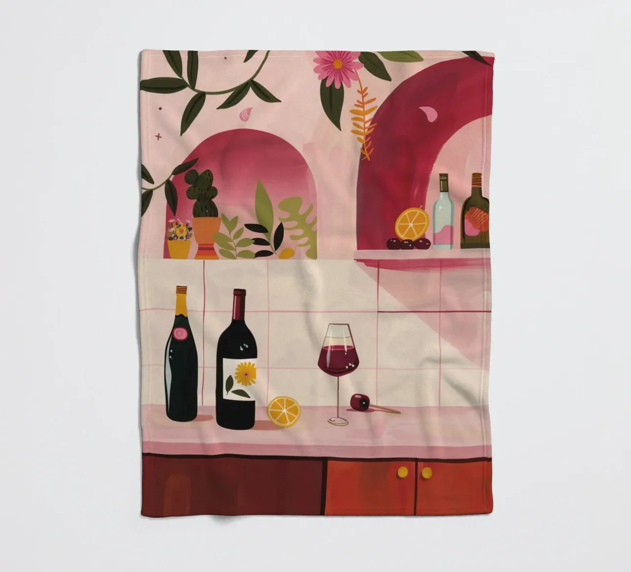 Time for WIne coperta in pile da Gypsy Galleria