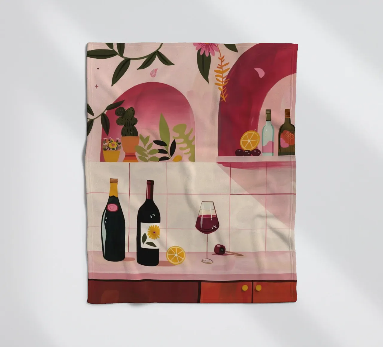 Time for WIne coperta in pile da Gypsy Galleria