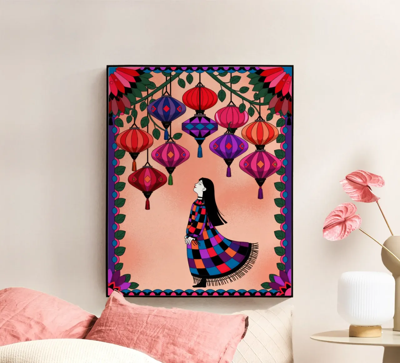 Lantern Dreamscape acrylic glass by Murni Strokes