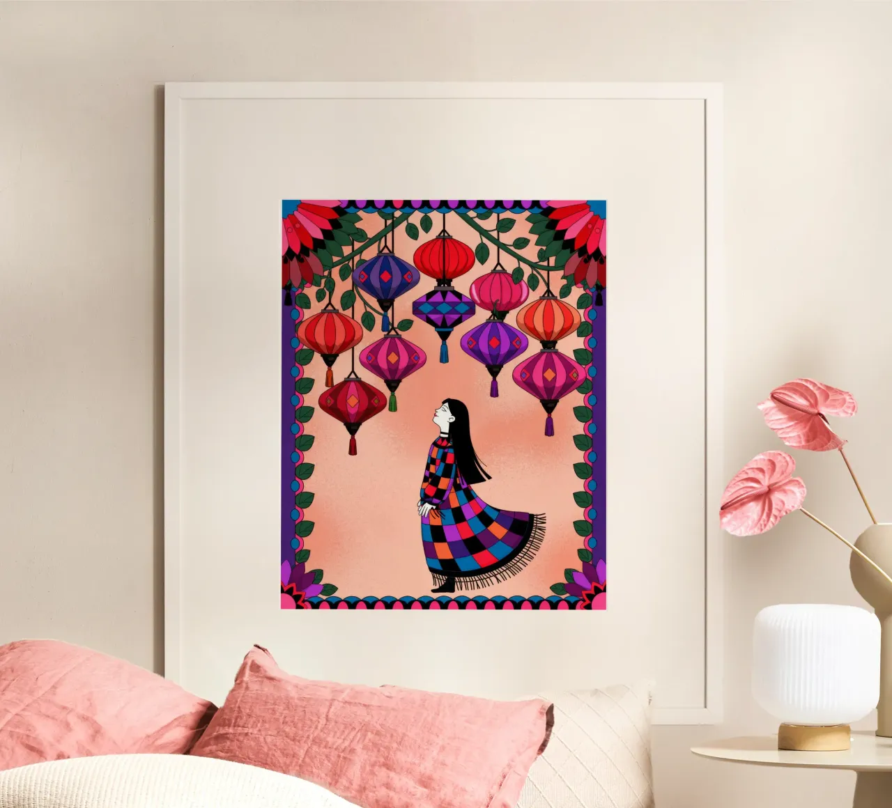 Lanterna Dreamscape poster da Murni Strokes