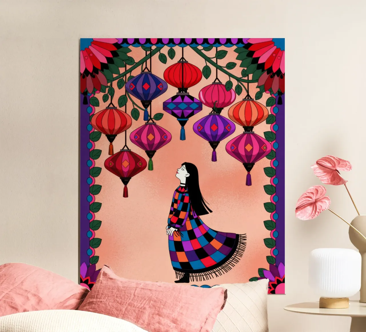 Lanterna Dreamscape poster da Murni Strokes