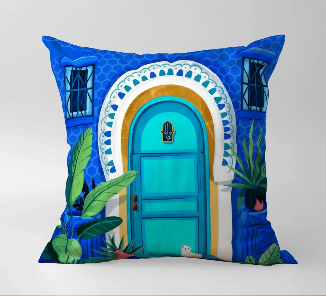 Tranquil Blue Entrance coussin de Murni Strokes