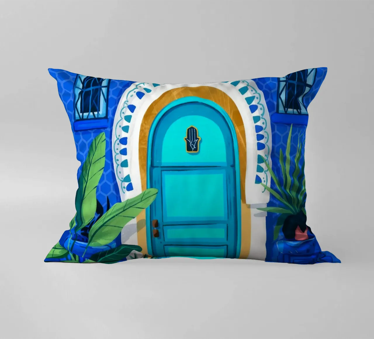 Tranquil Blue Entrance coussin de Murni Strokes