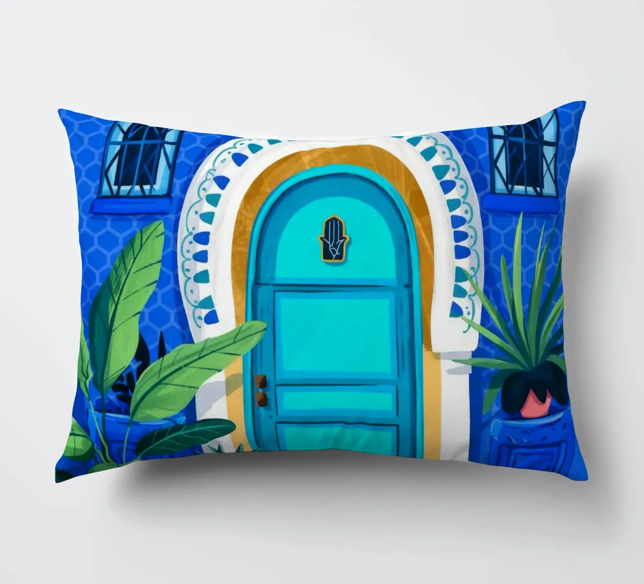 Tranquil Blue Entrance coussin de Murni Strokes