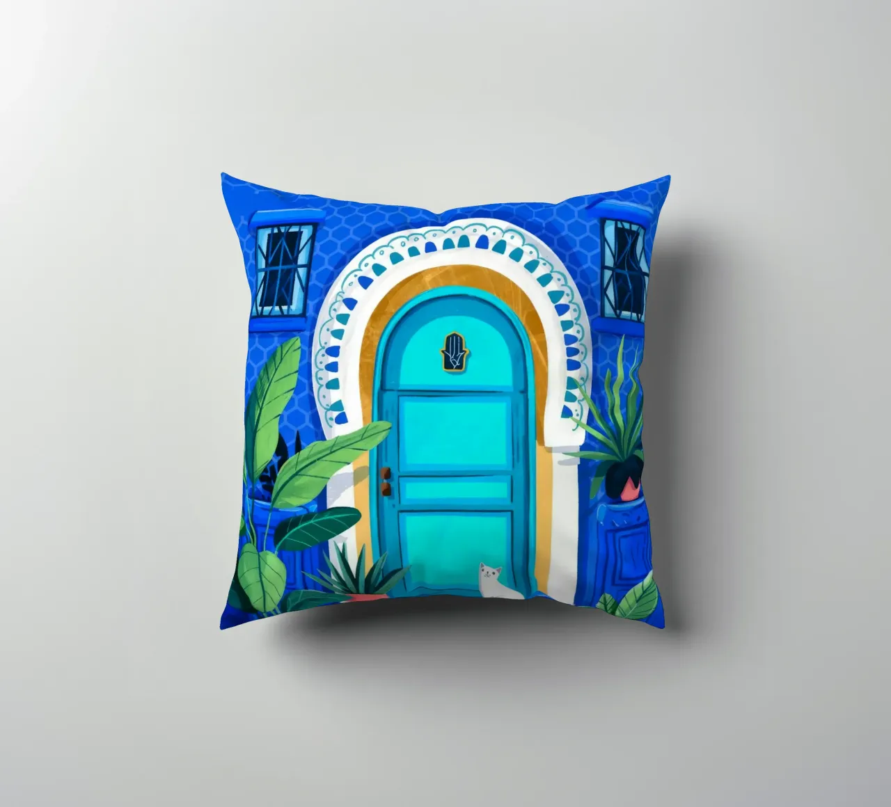 Tranquil Blue Entrance coussin de Murni Strokes