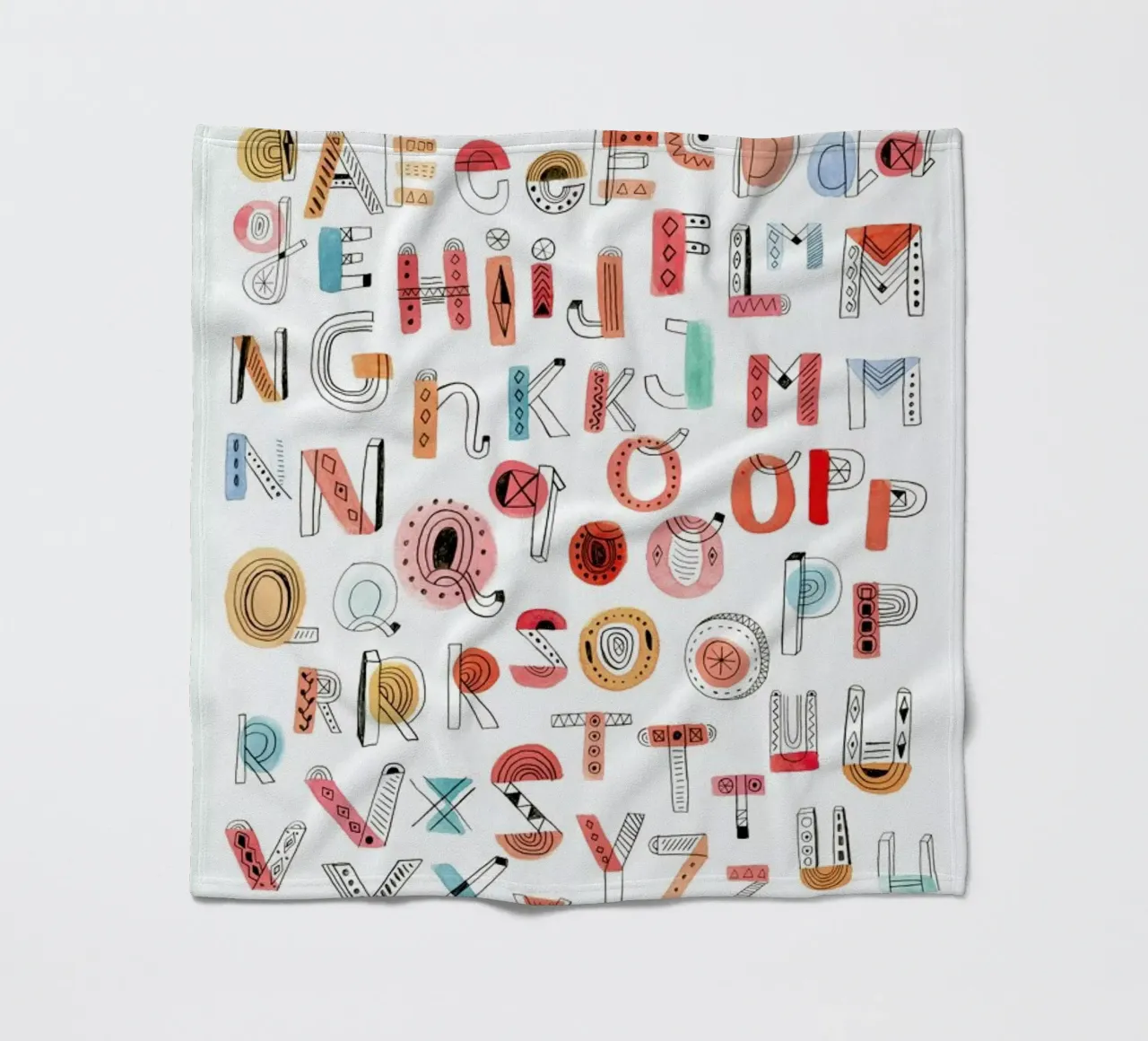 Alphabet Soup coperta in pile da Little Flourishes