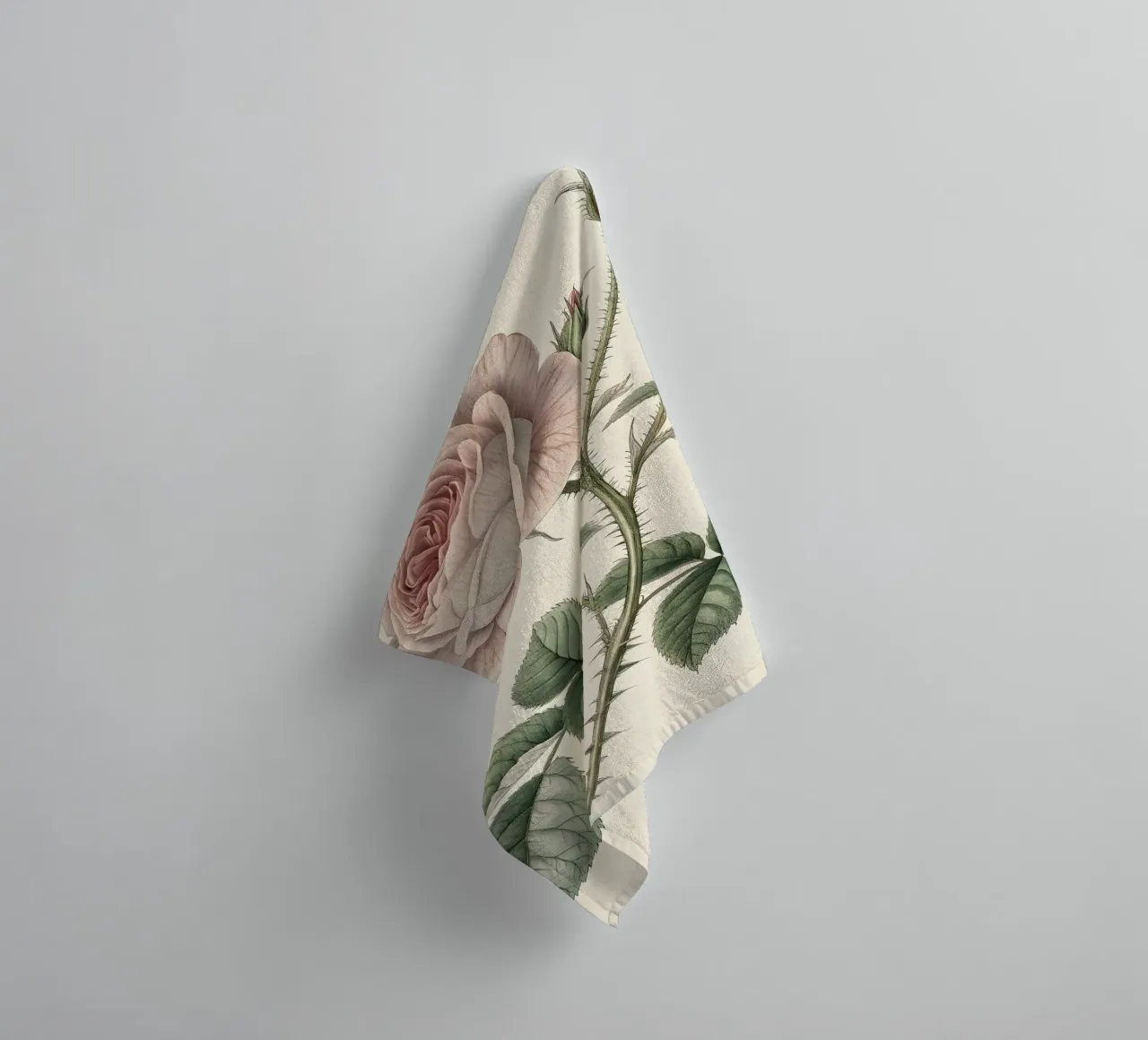 Studio botanico di una rosa vintage asciugamano da bagno da Artistic-shop