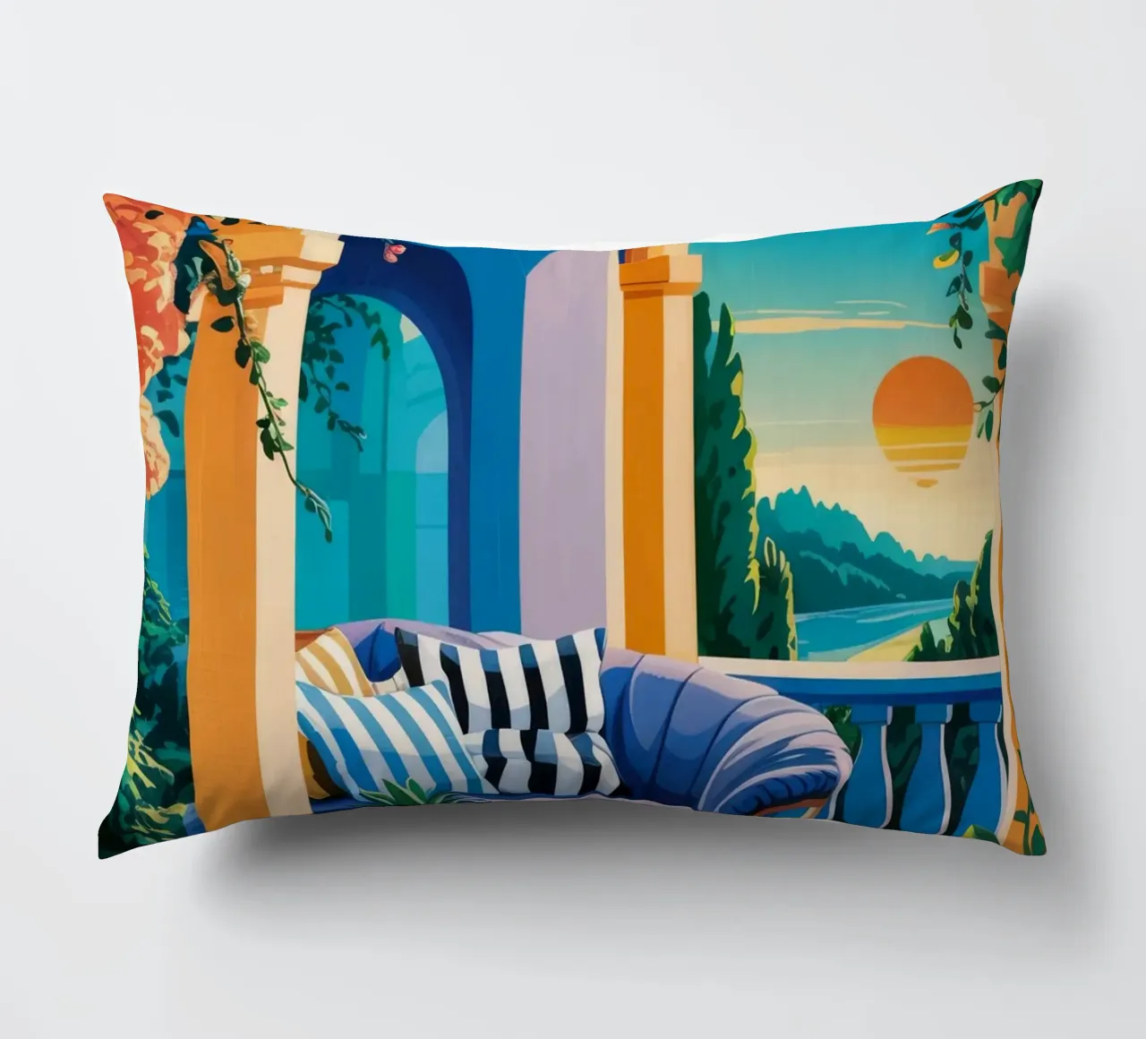 Serene Archway View decorative cushion by Murni Strokes