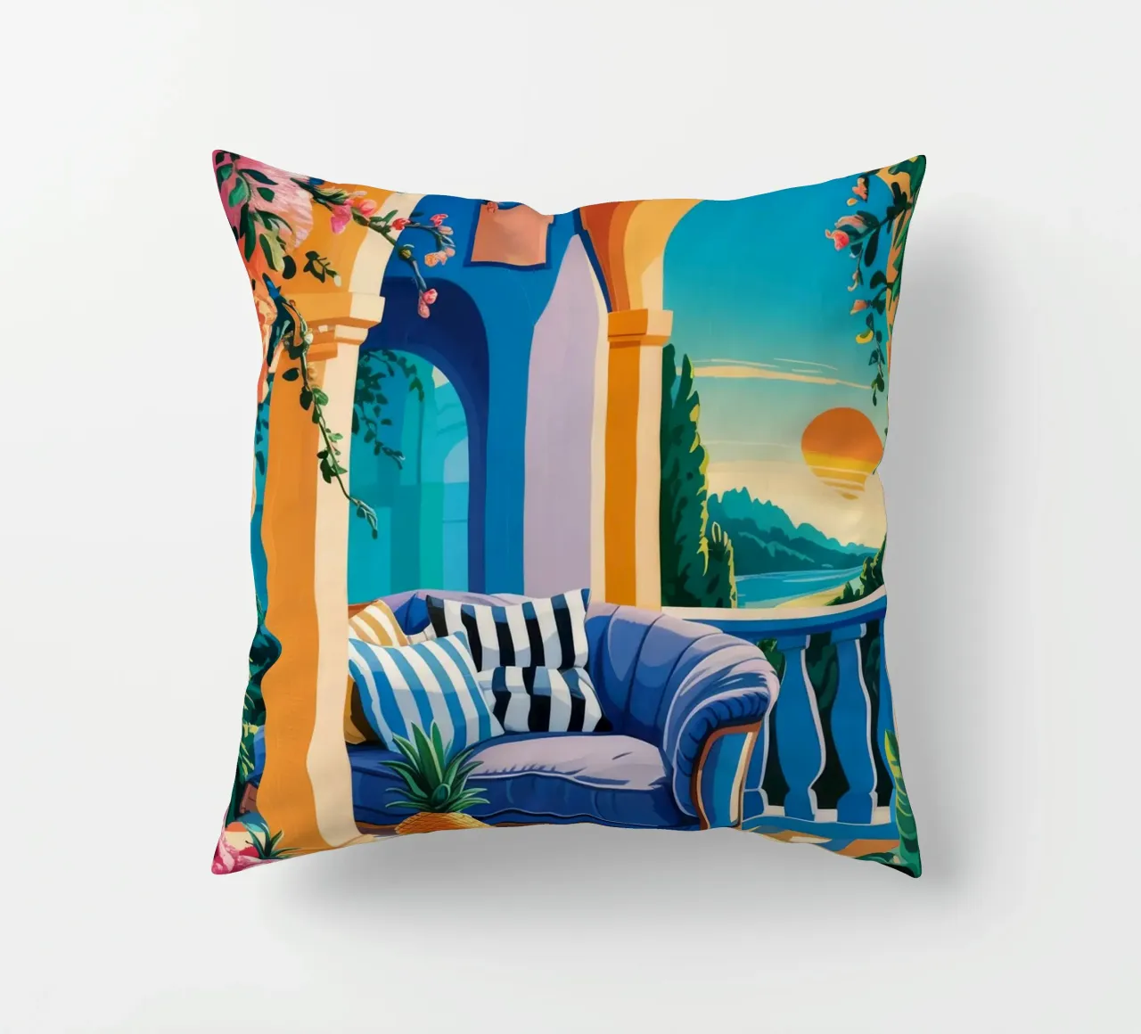 Serene Archway View decorative cushion by Murni Strokes