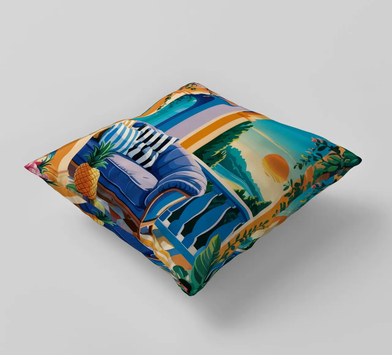 Serene Archway View decorative cushion by Murni Strokes