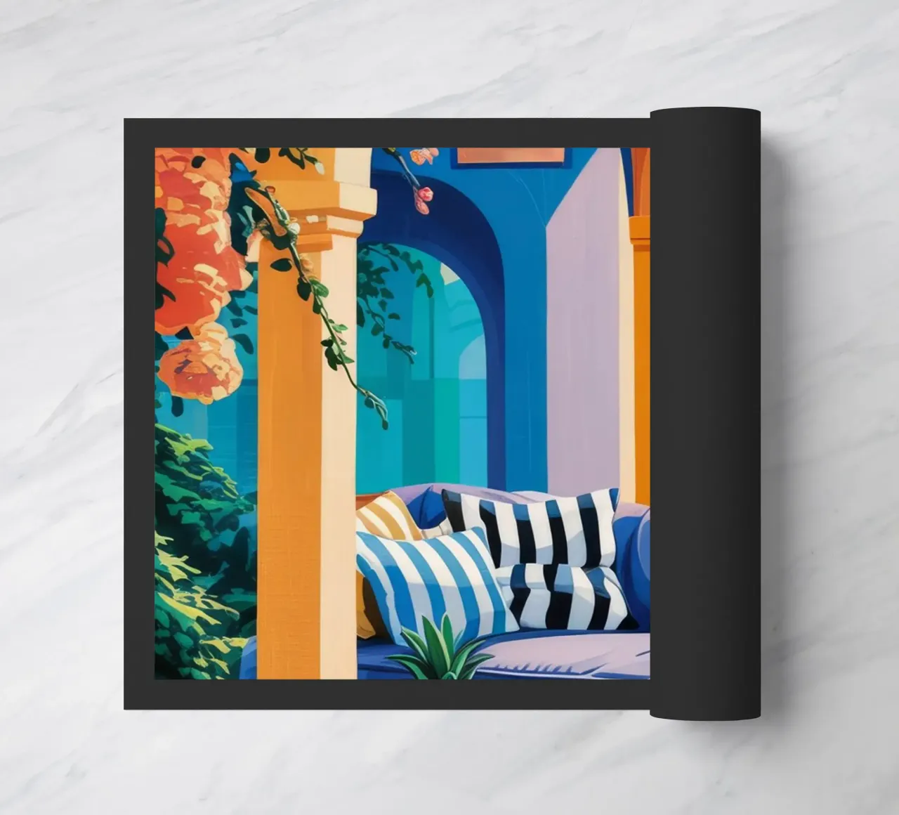Serene Archway View doormat by Murni Strokes