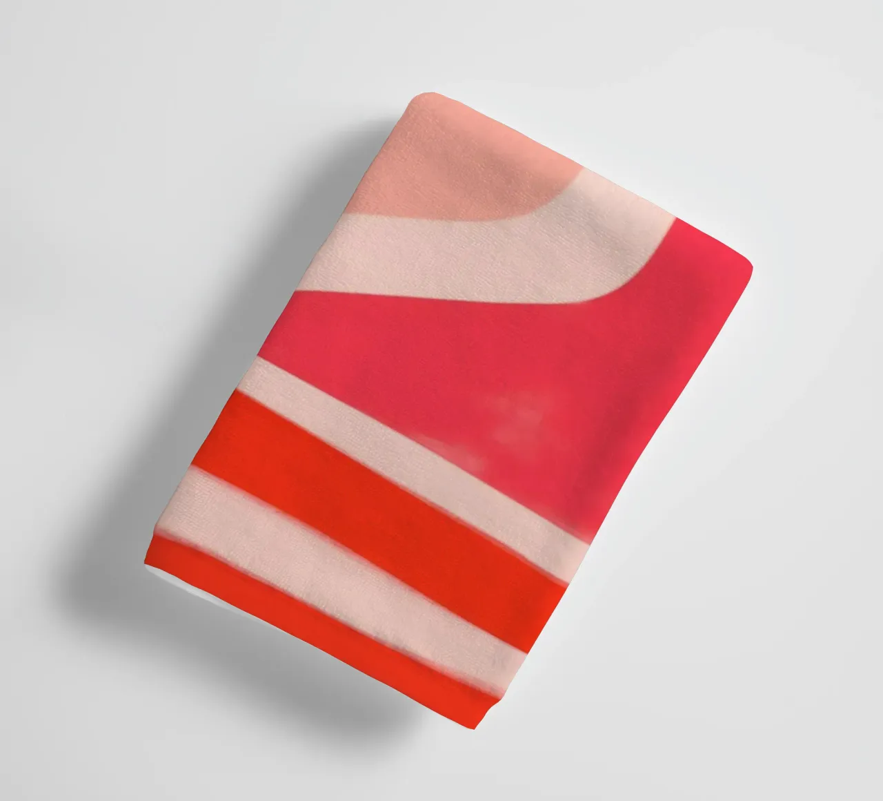 Line art astratta minimalista in rosso e rosa asciugamano da bagno da Autofocus