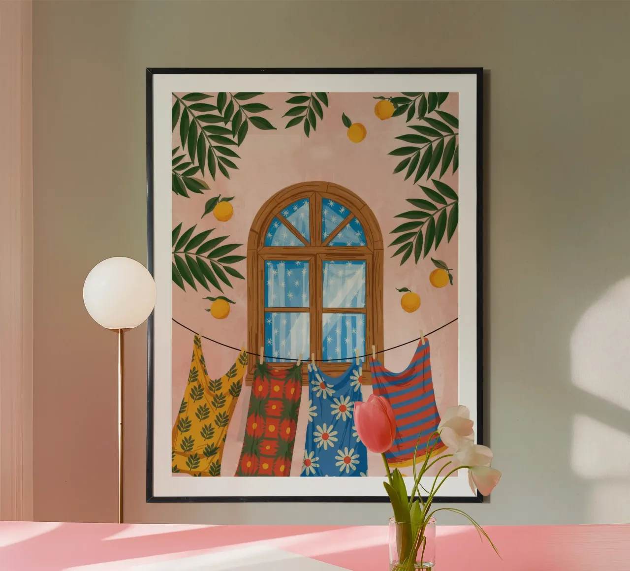 Giornata del bucato vibrante poster da Murni Strokes