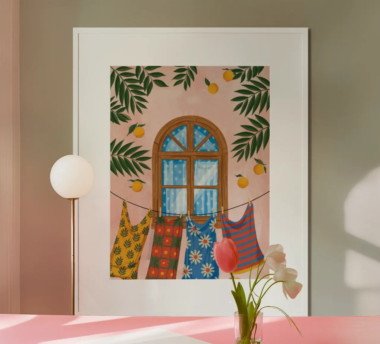 Giornata del bucato vibrante poster da Murni Strokes