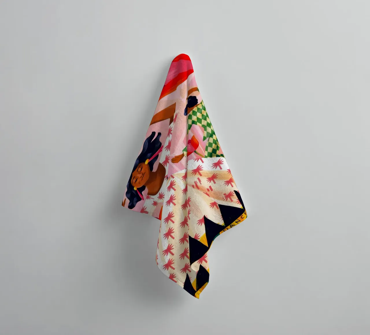 Vreugdevolle dans viering badhanddoek van Murni Strokes