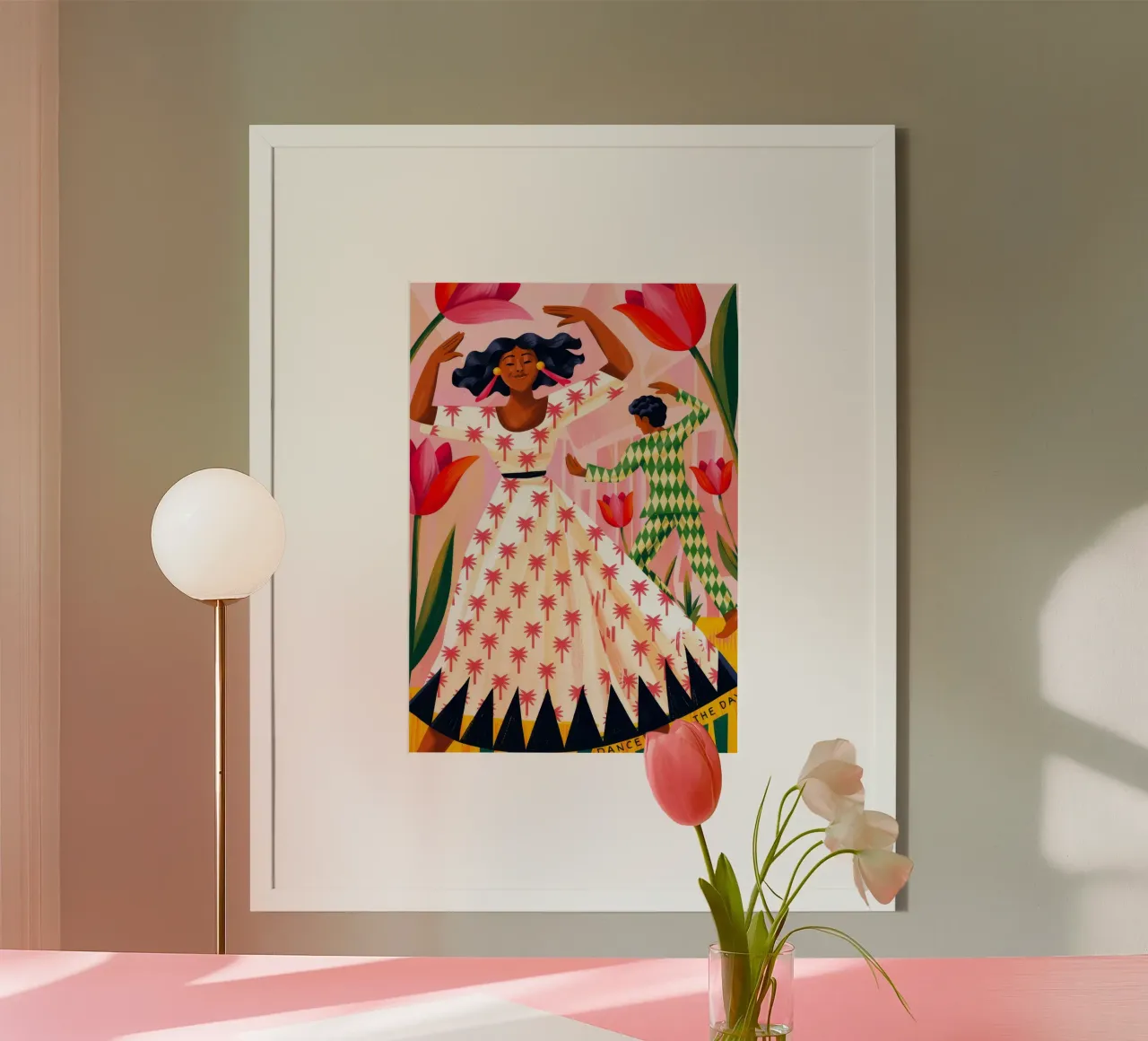 Vreugdevolle dans viering poster van Murni Strokes