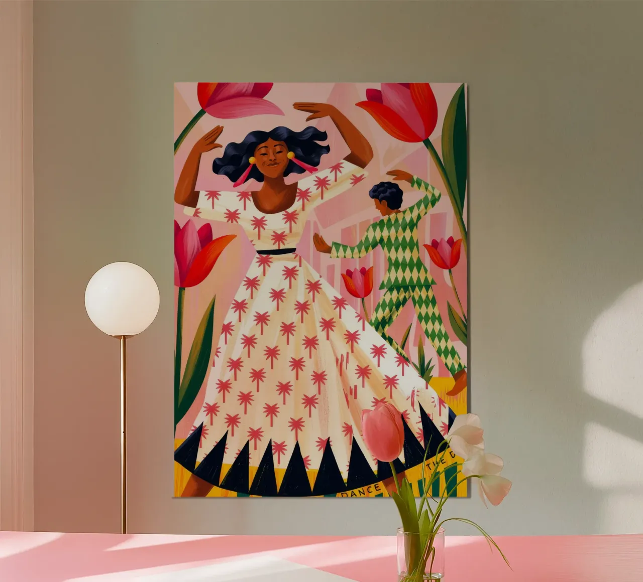 Vreugdevolle dans viering poster van Murni Strokes