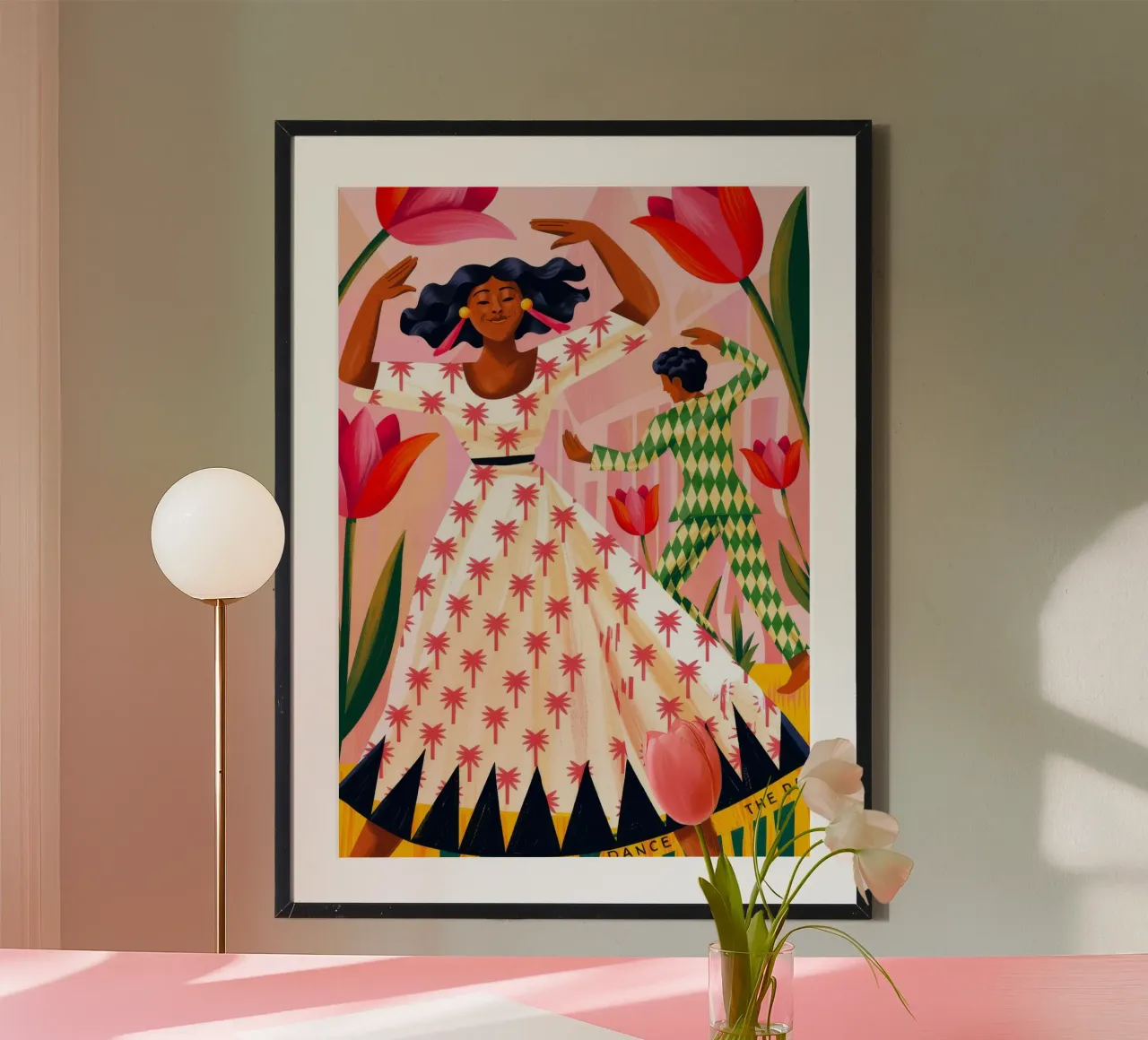 Vreugdevolle dans viering poster van Murni Strokes