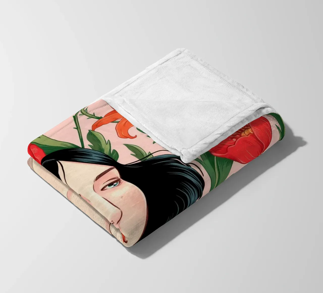 Momento di lettura floreale coperta in pile da Murni Strokes
