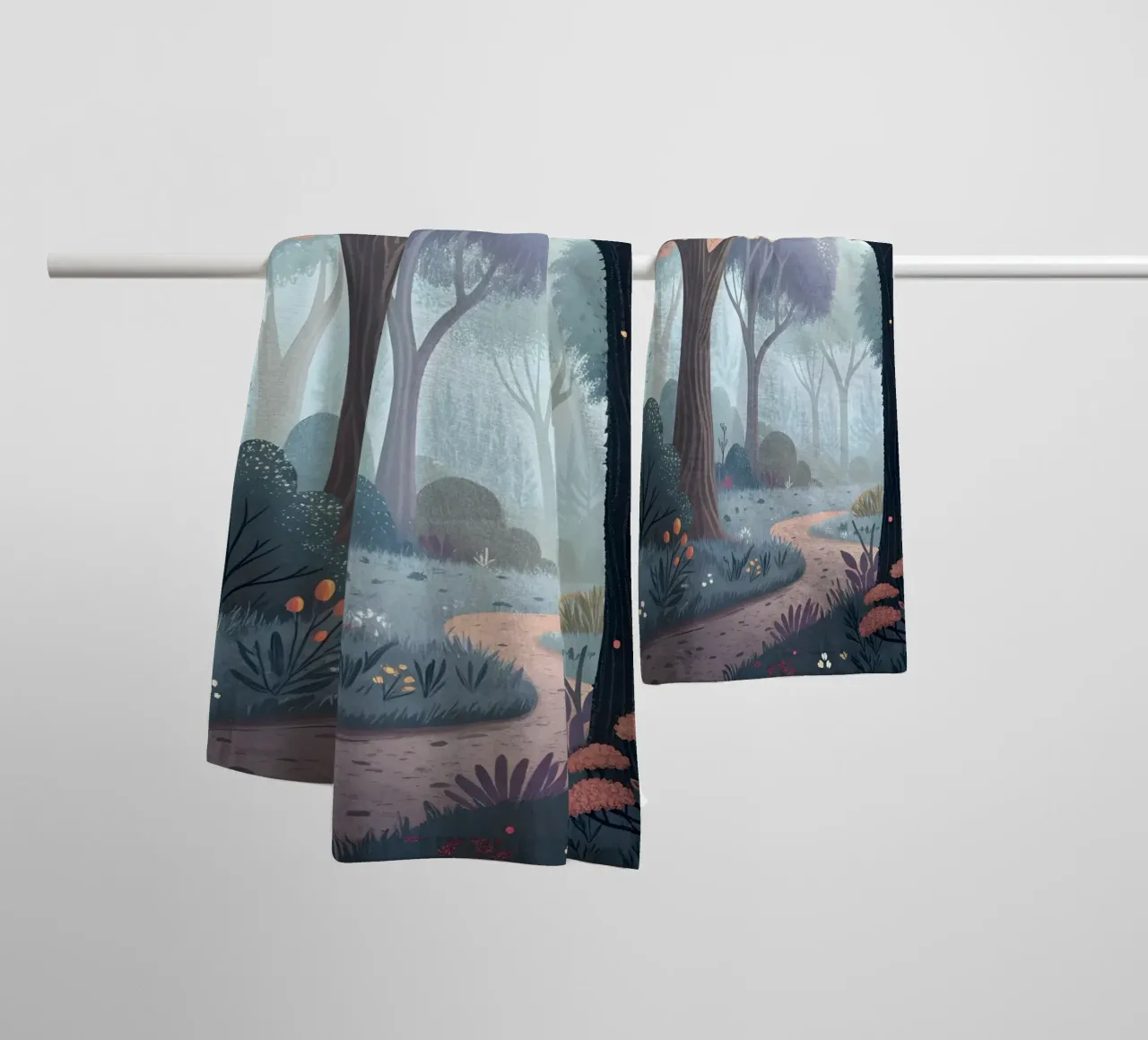 Flüsternde Wälder Pfad Handtuch von Artistic-shop