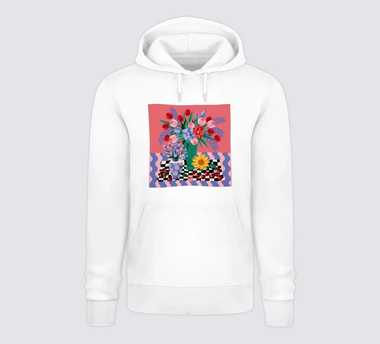 Composizione floreale colorata felpa con cappuccio da Murni Strokes