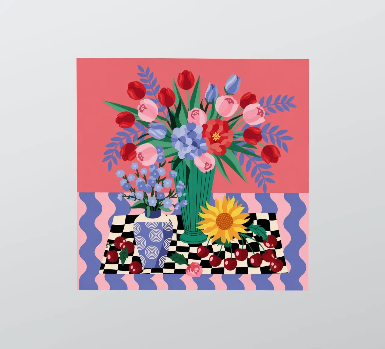 Colorful Floral Arrangement sticker by Murni Strokes