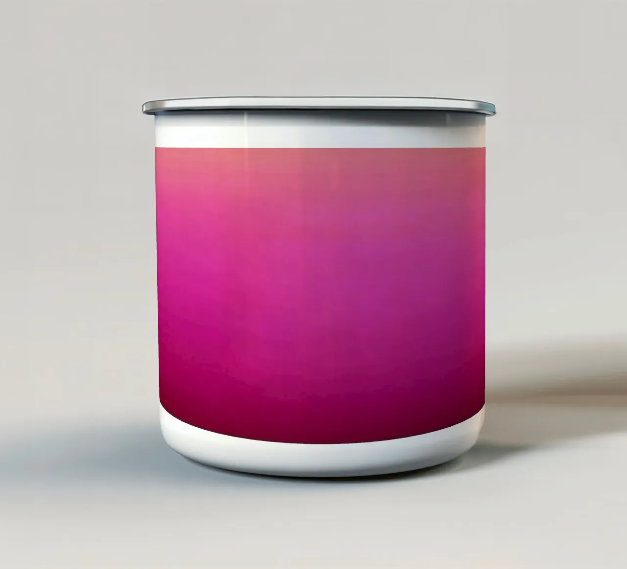 Metamorfosi - Flusso rosa tazza in smalto da Petra Lang