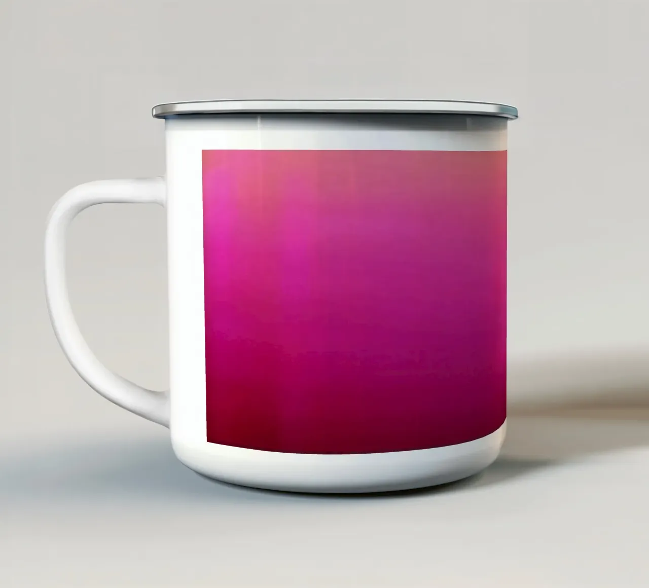 Metamorfosi - Flusso rosa tazza in smalto da Petra Lang
