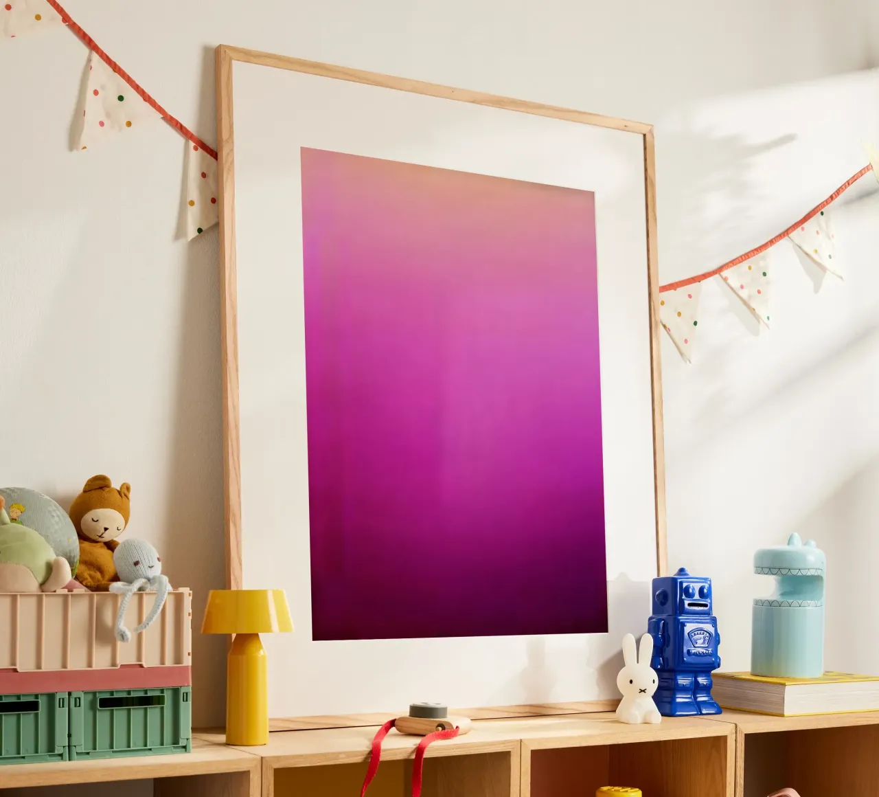 Metamorfosi - Flusso rosa poster con telaio in plastica da Petra Lang