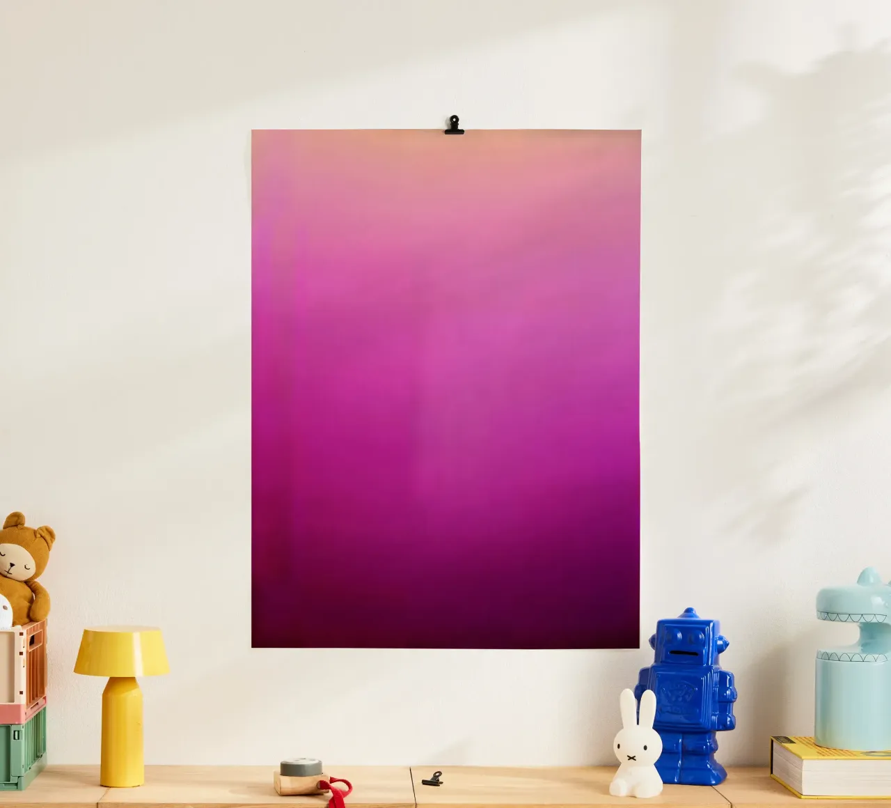 Metamorfosi - Flusso rosa poster con telaio in plastica da Petra Lang
