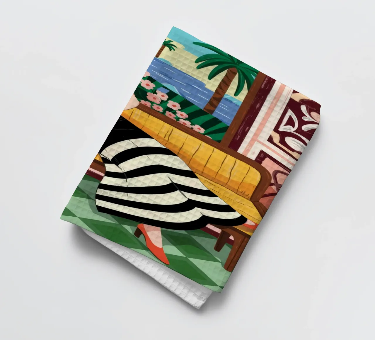 Après-midi tropicale détendue torchon de Murni Strokes