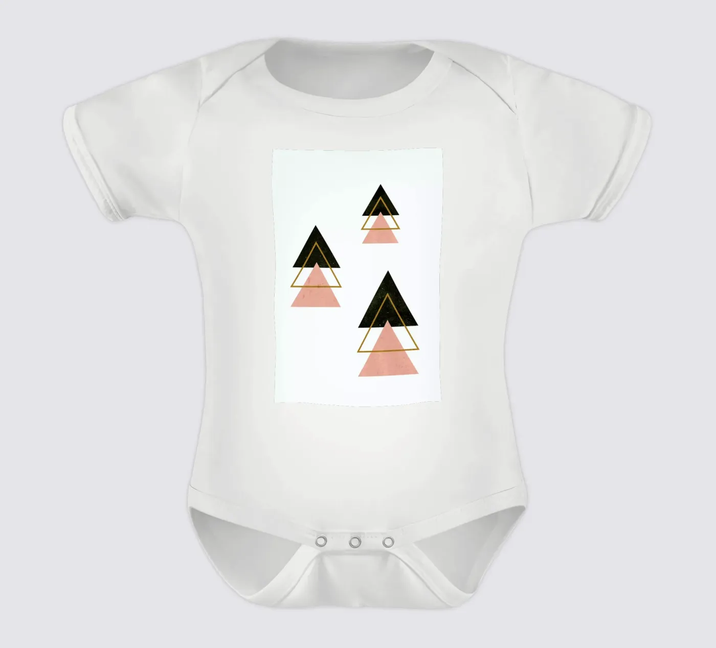 Winter Forest short-sleeve baby romper by daylight design studio