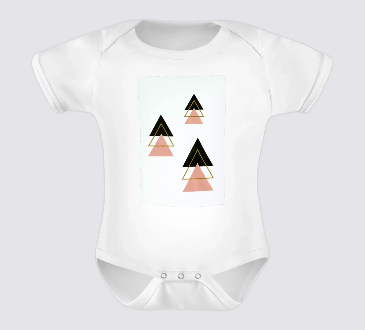Winter Forest short-sleeve baby romper by daylight design studio