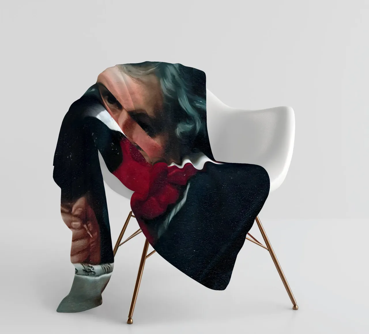 Beethoven fleece blanket by Low poly art