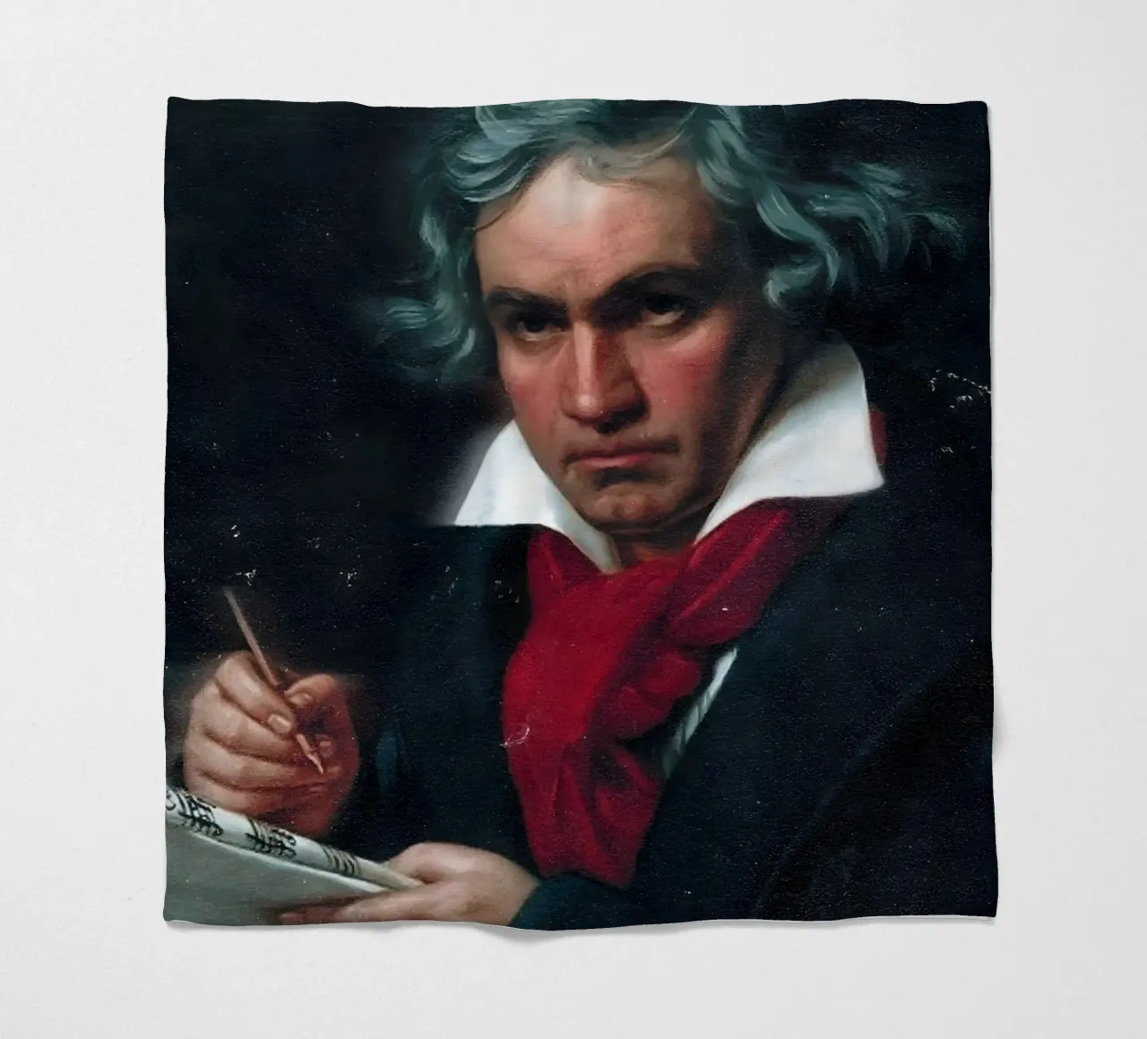 Beethoven fleece blanket by Low poly art
