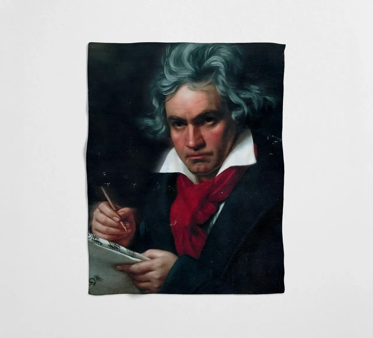 Beethoven fleece blanket by Low poly art
