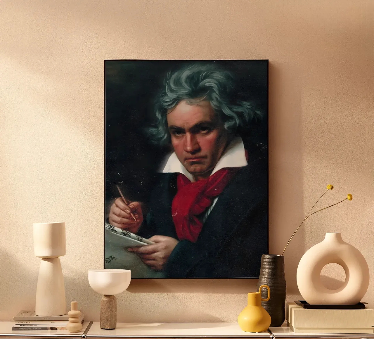 Beethoven acrylic glass by Low poly art