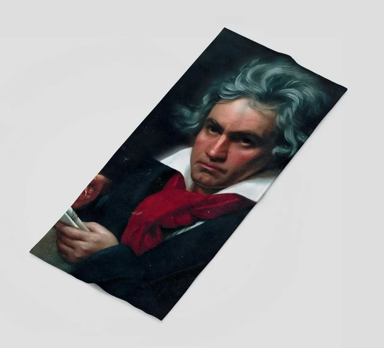 Beethoven beach towel by Low poly art