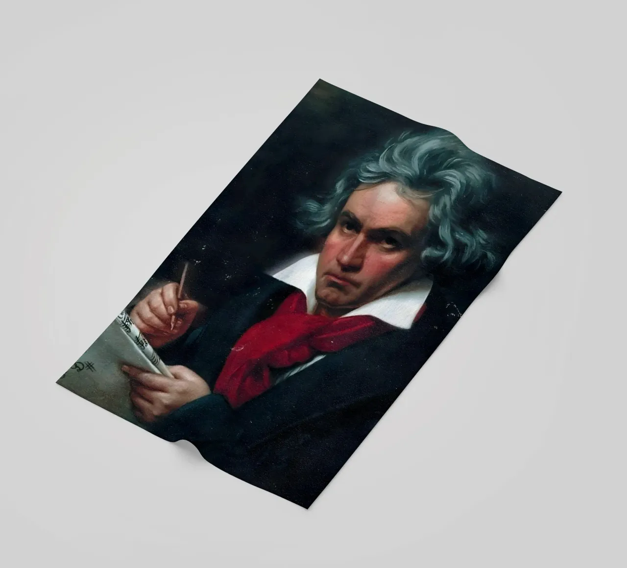 Beethoven beach towel by Low poly art