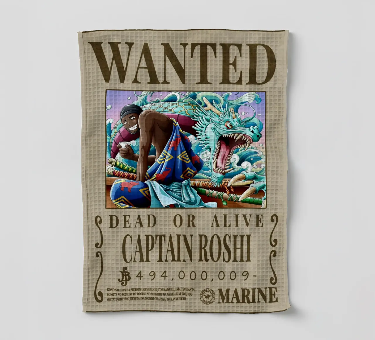Cercasi Capitano Roshi canovaccio da cucina da Collins Shop