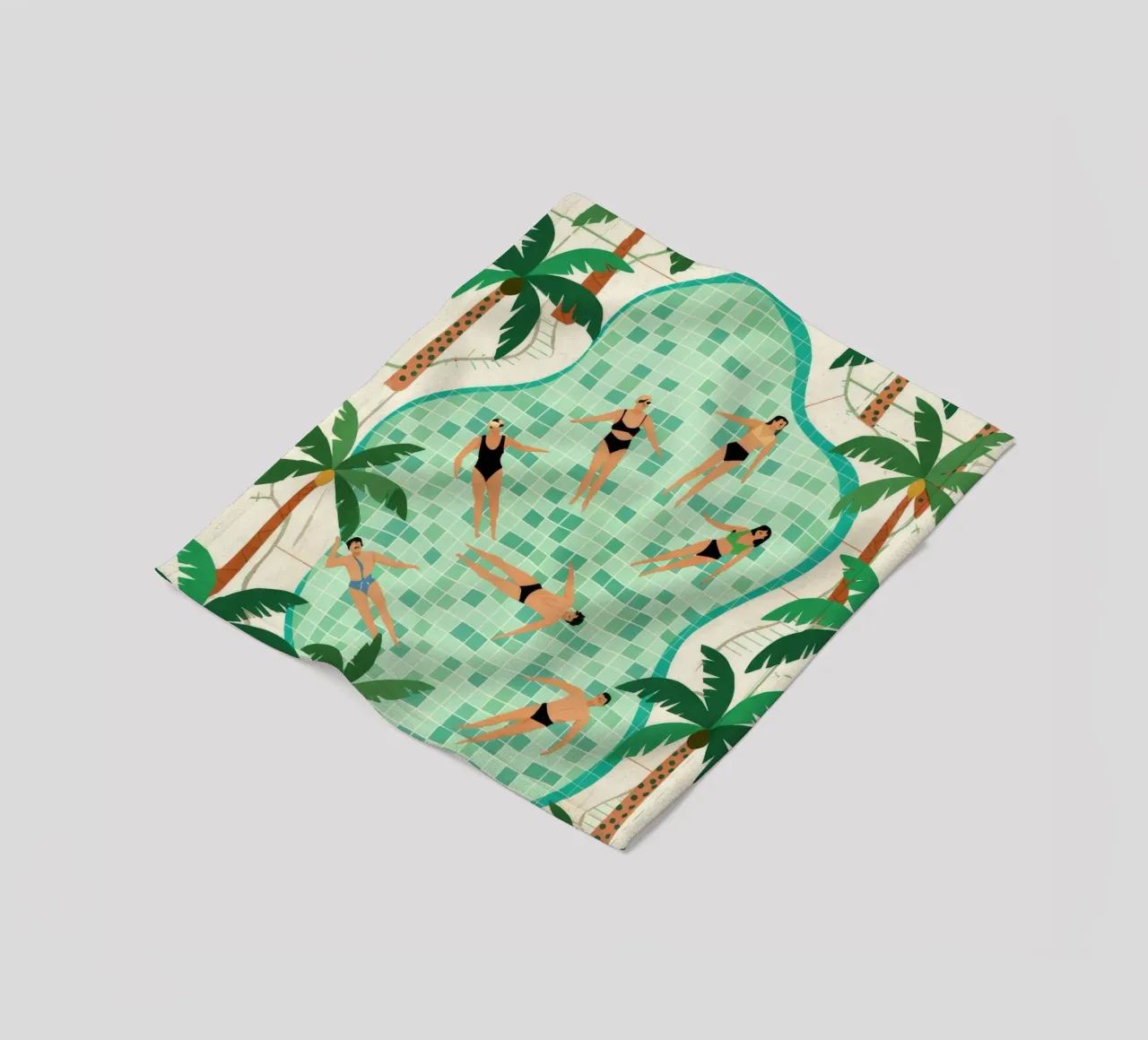 Poolside Freizeit Fleecedecke von Murni Strokes