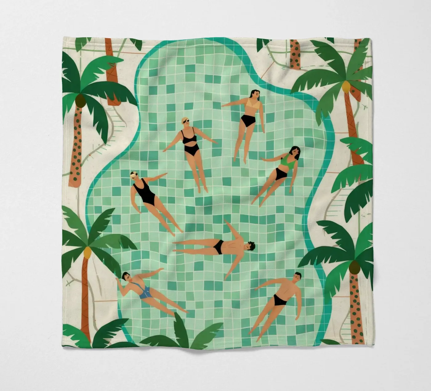 Poolside Leisure Fleecedecke von Murni Strokes