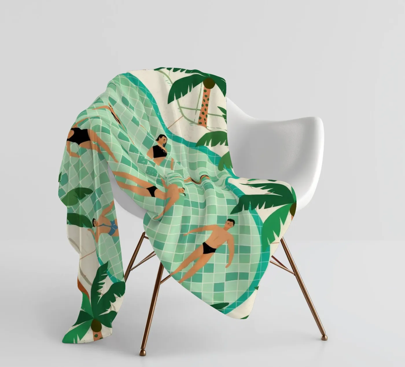 Poolside Leisure Fleecedecke von Murni Strokes